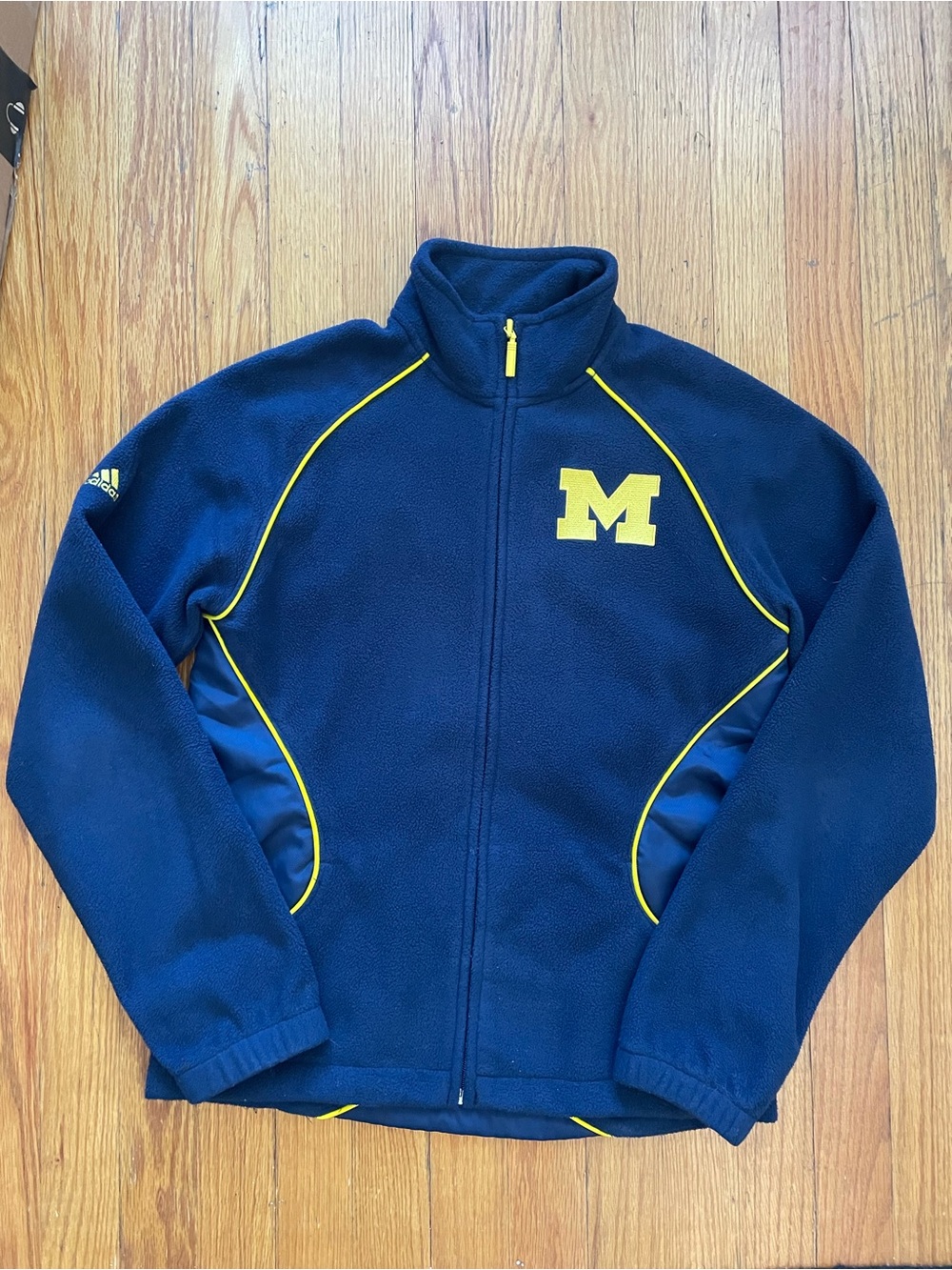 Women’s Adidas University Of Michigan Fleece Zip Up Jacket Small